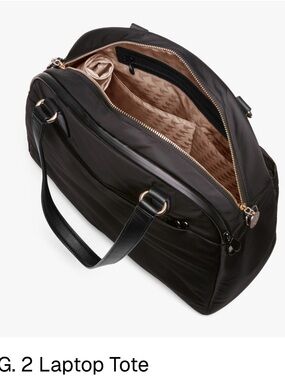 Lo & Sons O.G. 2 Black Laptop Tote with Gold Hardware